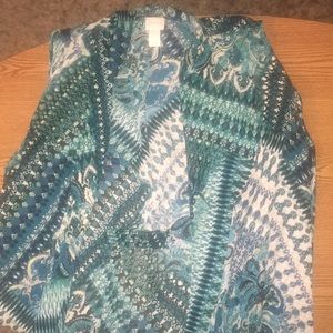 Chico's long flowy vest size 3